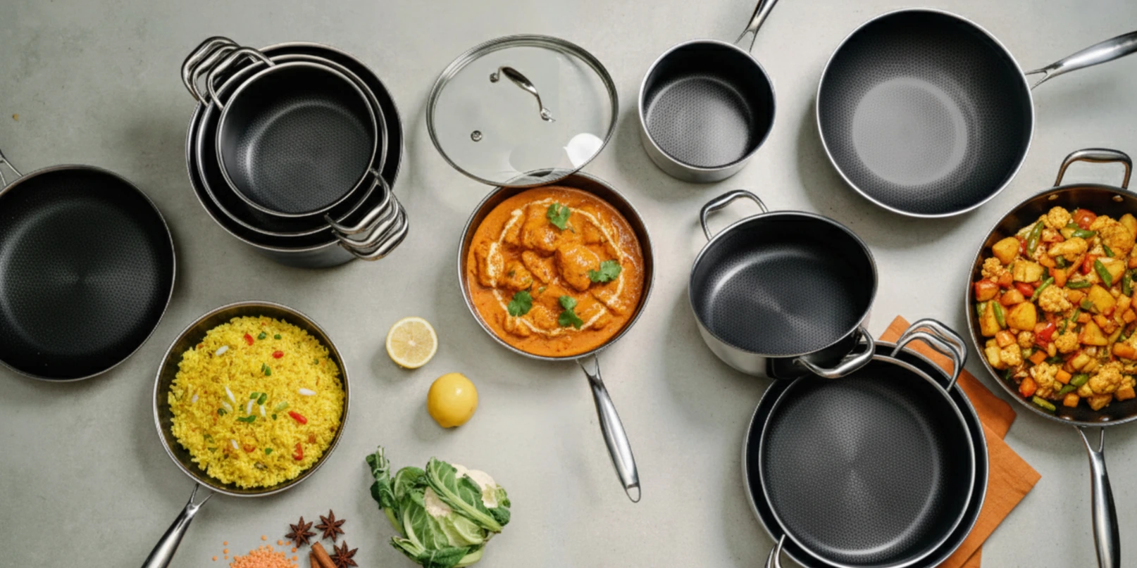 Honeycomb cookware range