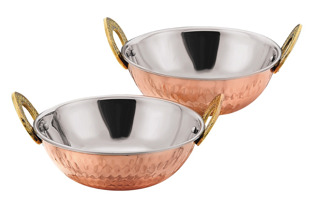 Balti Dish Double Wall Copper Base