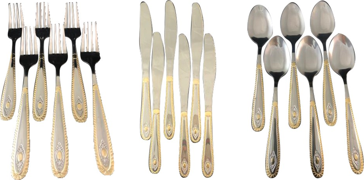 Copper Plated Cutlery 6pc Set