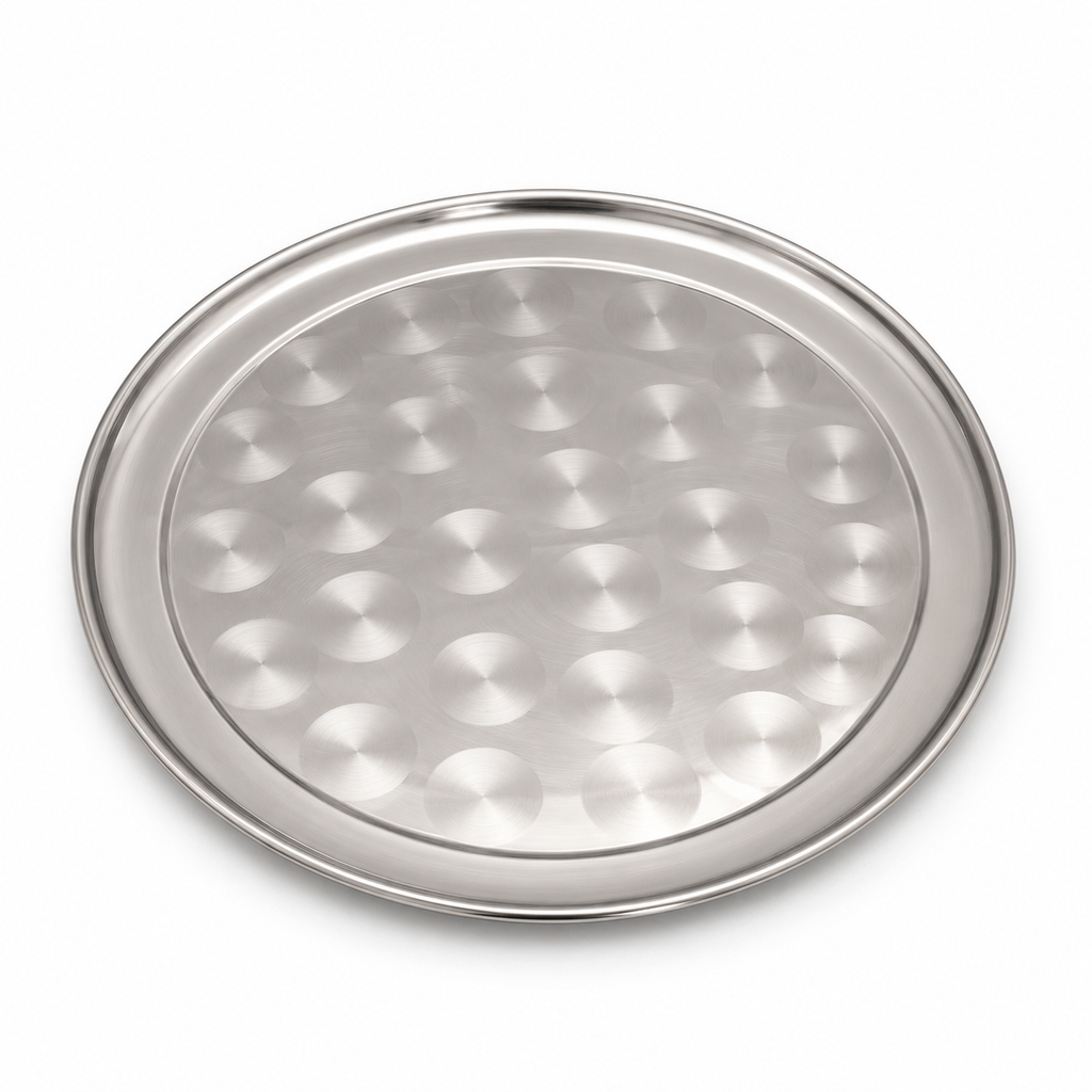 S/Steel Shallow Round Tray