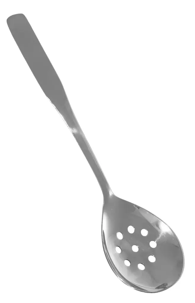 [6273] Oval Spoon Slotted 10inch