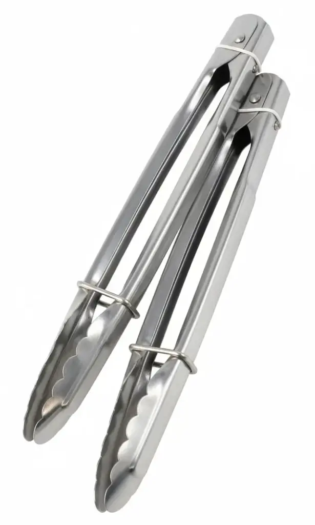 [7183] 2pc S/Steel Tongs