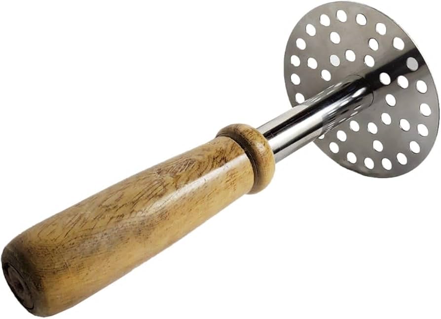 [8512] Pavbhaji Masher Wooden Handle (10x17cm)