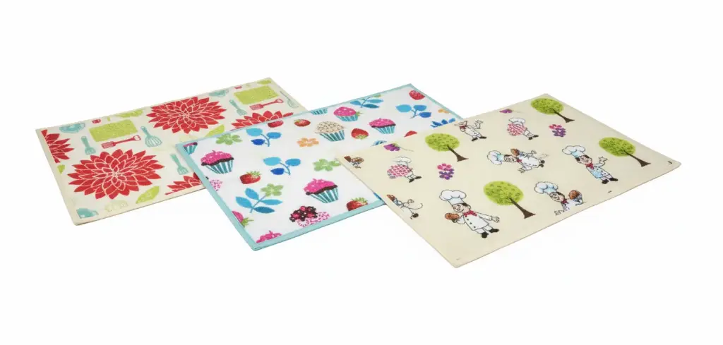 [14042] Printed Dish Drying Mat