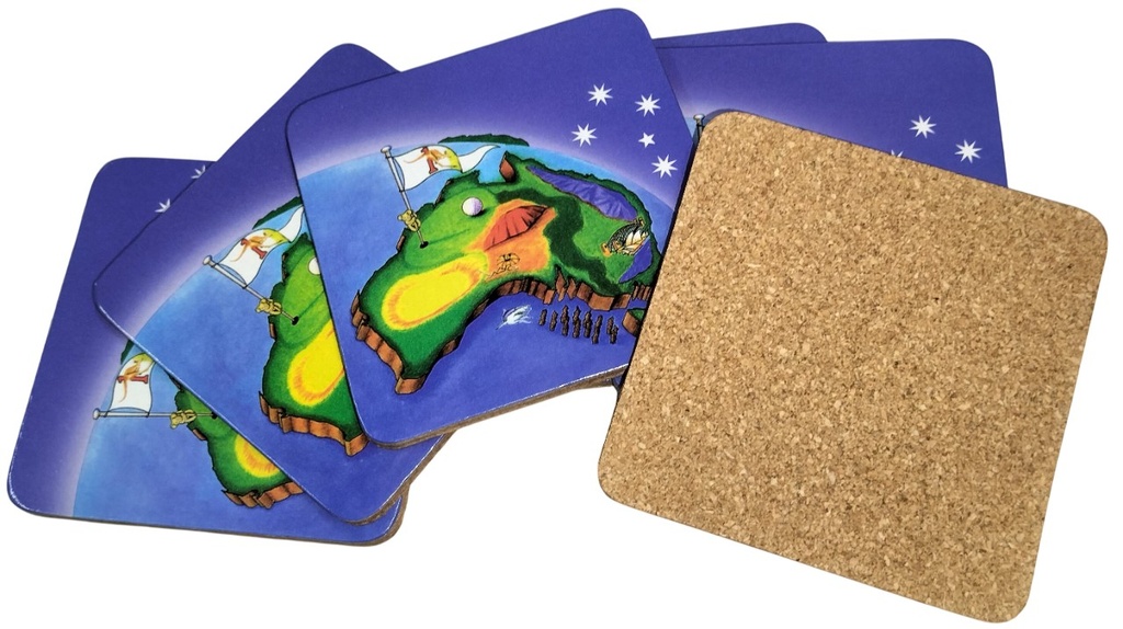 [2150] Cork 6Pc Coaster Set