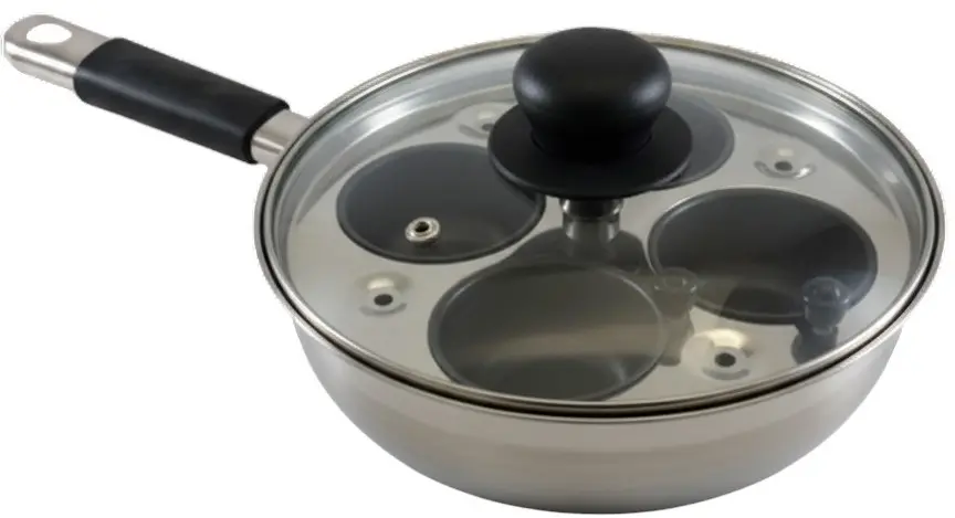 Egg Poacher 4 cup with Glass Lid