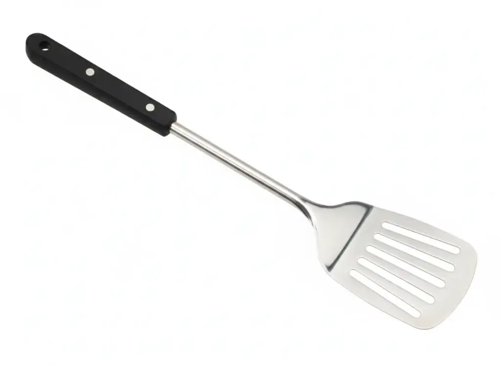 Slotted Turner with Black Handle