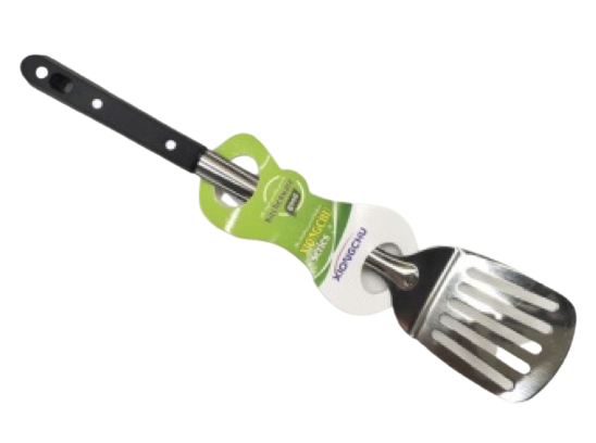 Slotted Turner with Black Handle