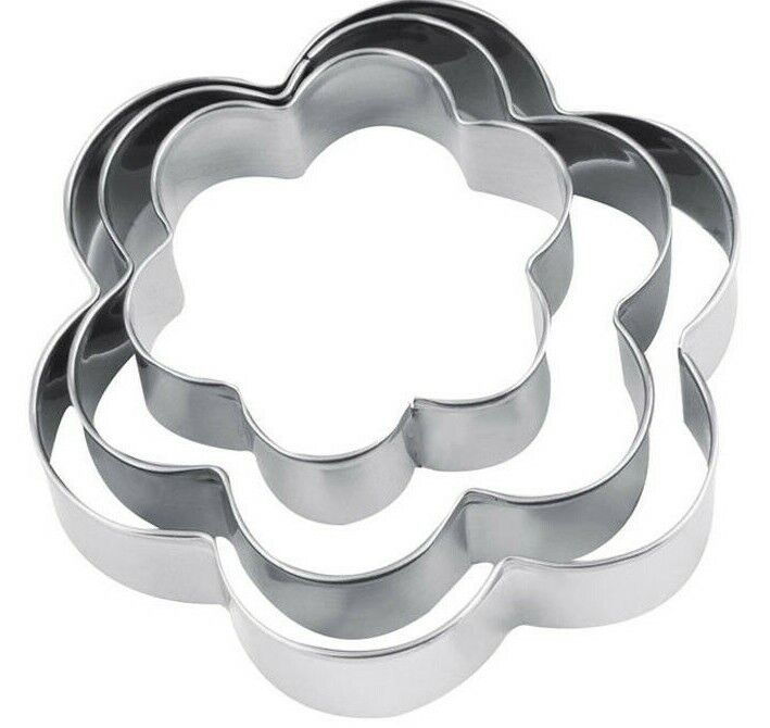 3Pc Flower Cookie Cutter