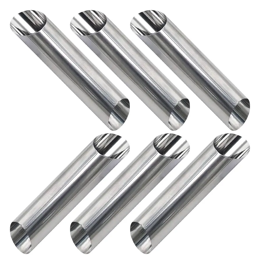 [6124] Cannoli Form Round Moulds 6pc