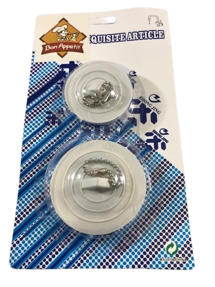 [7598] Sink Plug Set 2pc Rubber