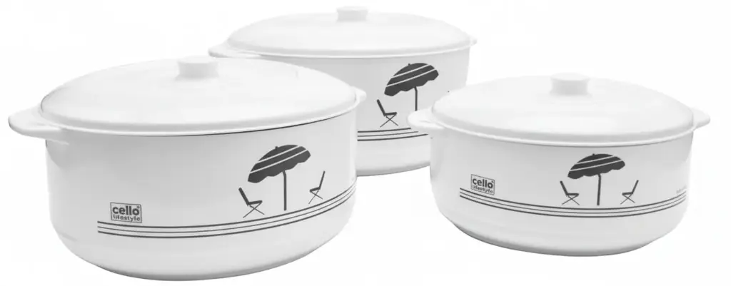 3Pc Plastic Hot Pot Set 6,9,13L