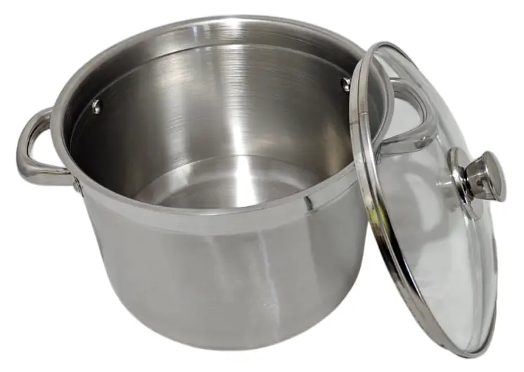 Vinod 3 Pc Stock Pot Set - 22,24,26cm w Glass Lid
