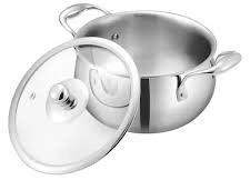 SS Triply Casserole 20cm G/Lid