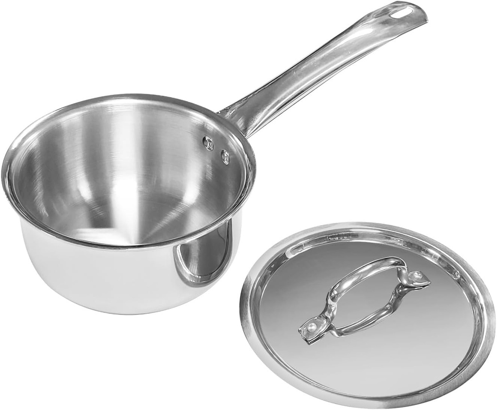 [7060] VINOD S/S Smart Triply Saucepan SS Lid (14cm)