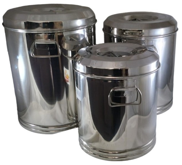 Large S/Steel Storage Container 3pc Set