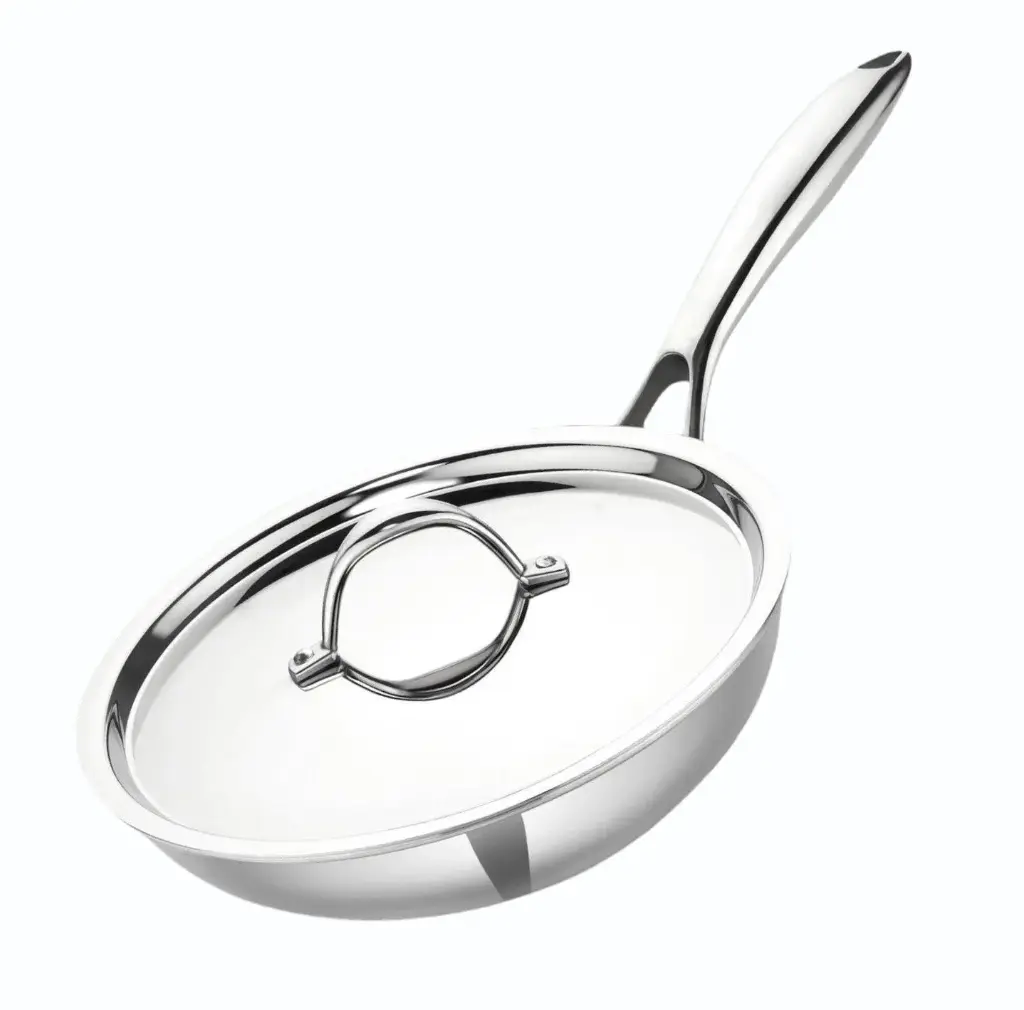 S/Steel Triply Frypan w/ SS Lid
