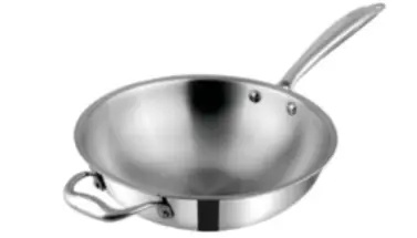 Vinod Triply Wok with Lid and Handle