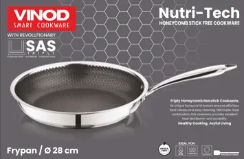 Vinod Platinum Pro X NUTRICHEF HEXA Honeycomb Frypan