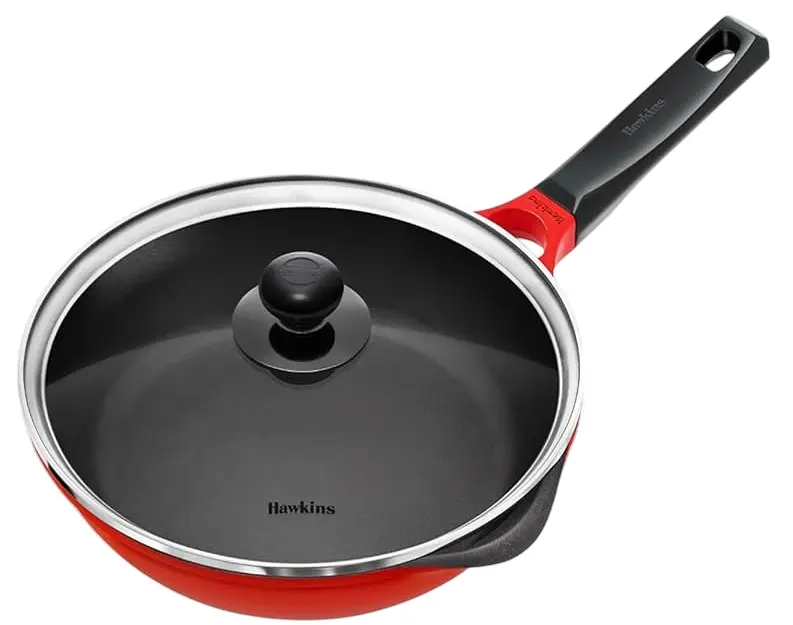 Hawkins NS Die Cast Fry Pan 22cm w G/Lid IND