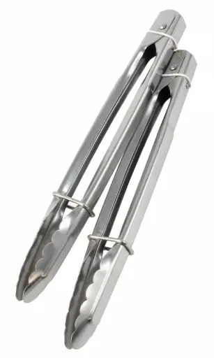 [7183] 2pc S/Steel Tongs