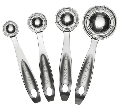 [7359] S/Steel Measuring Spoon 4pc Set
