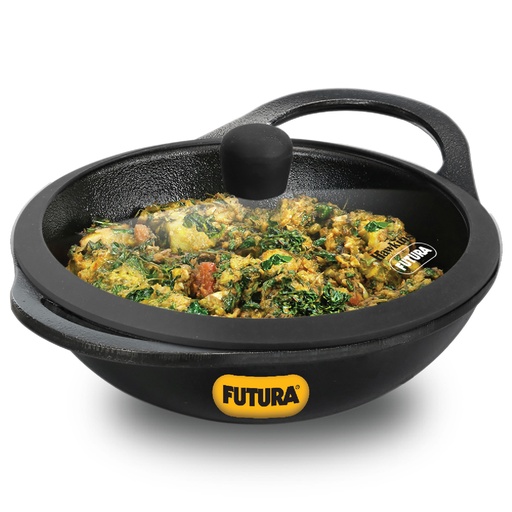 [CIK20G] Futura Cast Iron Kadhai G/Lid 2L