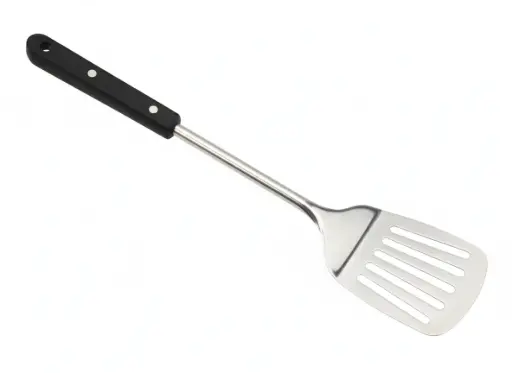 [3046] Slotted Turner with Black Handle