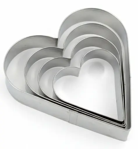 [3077] 5pc Heart Cookie Cutter