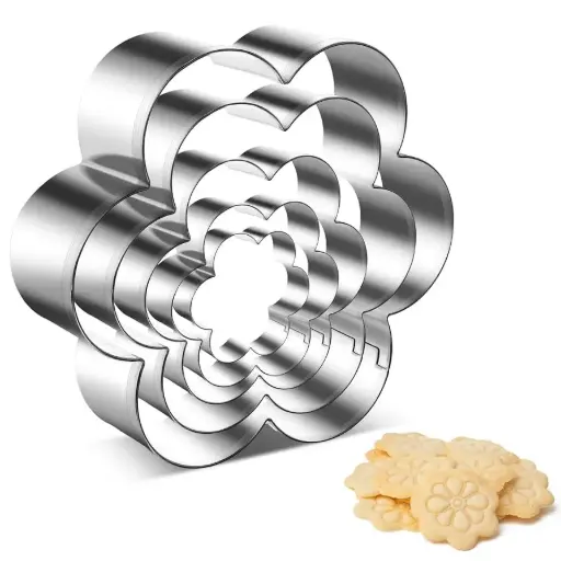 [3078] 5pc Flower Cookie Cutter