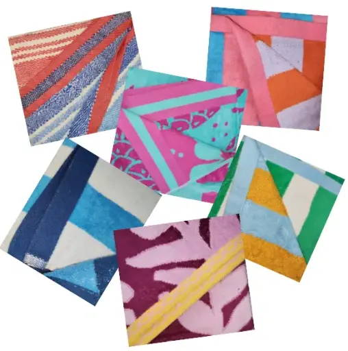 [11031]  100x180cm Velour Beach Towel