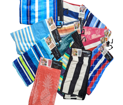 [11031]  90/100x180cm Velour Beach Towel