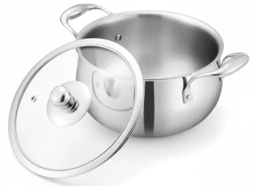 [9117] SS Triply Casserole 20cm G/Lid